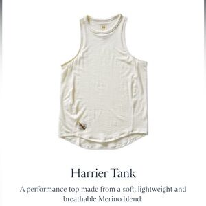 Tracksmith Harrier Tank ~ Ivory ~ xsmall